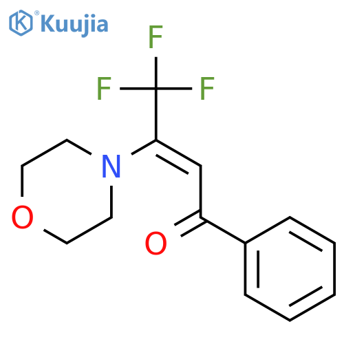2-Buten-1-one, 4,4,4-trifluoro-3-(4-morpholinyl)-1-phenyl- structure