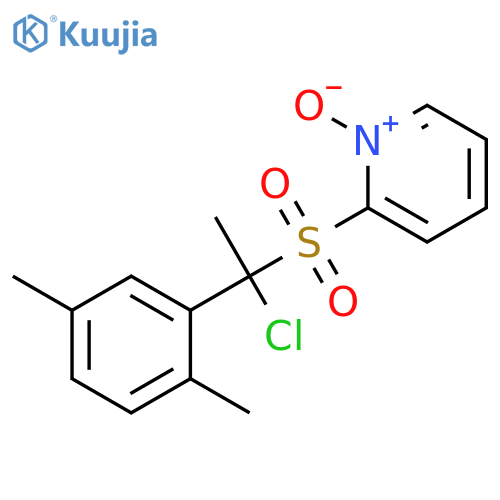 Pyridine, 2-[[1-chloro-1-(2,5-dimethylphenyl)ethyl]sulfonyl]-, 1-oxide structure