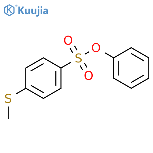 Benzenesulfonic acid, 4-(methylthio)-, phenyl ester structure