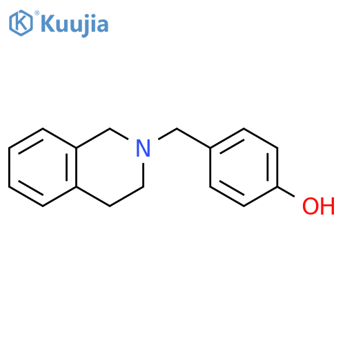 4-(1,2,3,4-tetrahydroisoquinolin-2-yl)methylphenol structure