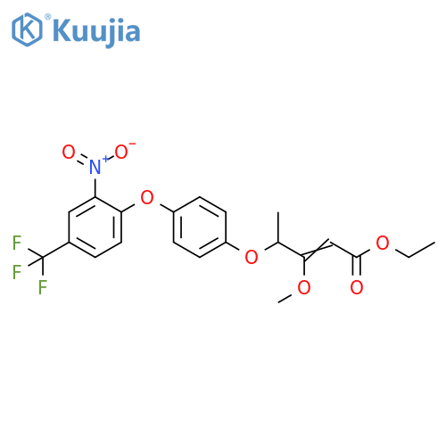 2-Pentenoic acid,3-methoxy-4-[4-[2-nitro-4-(trifluoromethyl)phenoxy]phenoxy]-, ethyl ester structure