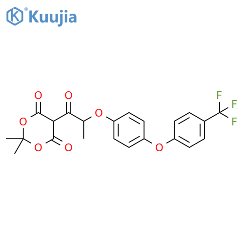 1,3-Dioxane-4,6-dione, 2,2-dimethyl-5-[1-oxo-2-[4-[4-(trifluoromethyl)phenoxy]phenoxy]propyl]- structure