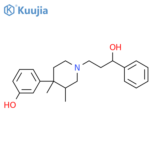 3-[1-(3-hydroxy-3-phenylpropyl)-3,4-dimethylpiperidin-4-yl]phenol structure