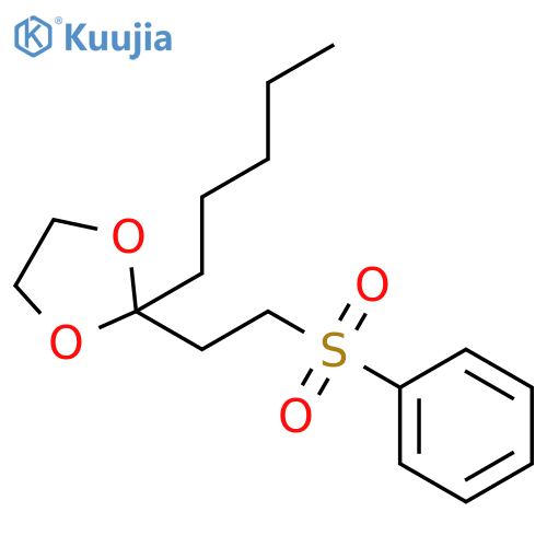 1,3-Dioxolane, 2-pentyl-2-[2-(phenylsulfonyl)ethyl]- structure