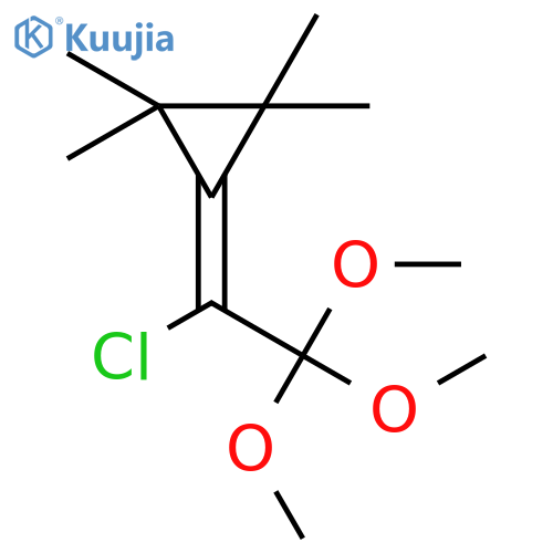 Cyclopropane, (1-chloro-2,2,2-trimethoxyethylidene)tetramethyl- structure