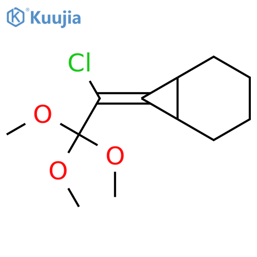 Bicyclo[4.1.0]heptane, 7-(1-chloro-2,2,2-trimethoxyethylidene)- structure