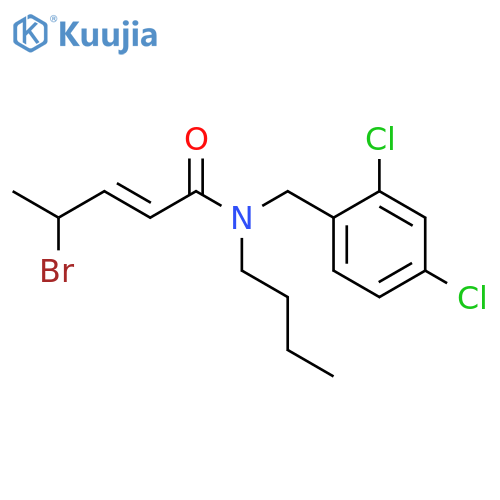 2-Pentenamide, 4-bromo-N-butyl-N-[(2,4-dichlorophenyl)methyl]- structure