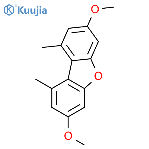 3,7-dimethoxy-1,9-dimethyldibenzofuran structure