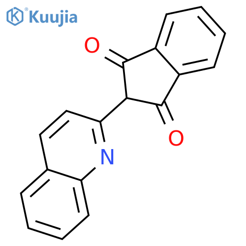 1H-Indene-1,3(2H)-dione,2-(2-quinolinyl)- structure