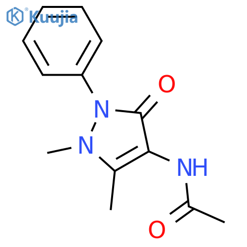 N-(1,5-dimethyl-3-oxo-2-phenyl-2,3-dihydro-1H-pyrazol-4-yl)acetamide structure
