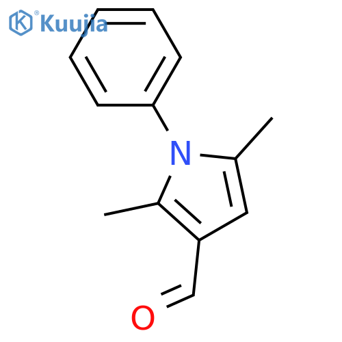 2,5-dimethyl-1-phenyl-pyrrole-3-carbaldehyde structure