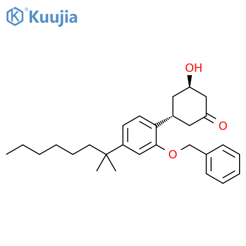 Cyclohexanone,3-[4-(1,1-dimethylheptyl)-2-(phenylmethoxy)phenyl]-5-hydroxy-, trans- structure