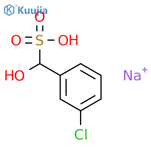 Benzenemethanesulfonicacid, 3-chloro-a-hydroxy-,sodium salt (1:1) structure