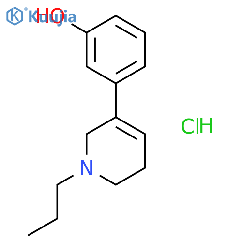 3-(1-propyl-1,2,5,6-tetrahydropyridin-3-yl)phenol hydrochloride structure