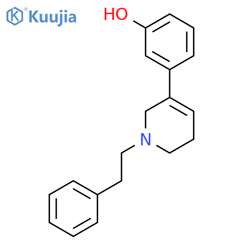 Phenol, 3-[1,2,5,6-tetrahydro-1-(2-phenylethyl)-3-pyridinyl]- structure