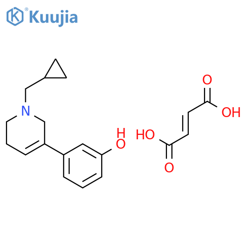 but-2-enedioic acid; 3-[1-(cyclopropylmethyl)-5,6-dihydro-2H-pyridin-3-yl]phenol structure