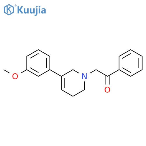 Ethanone,2-[3,6-dihydro-5-(3-methoxyphenyl)-1(2H)-pyridinyl]-1-phenyl- structure