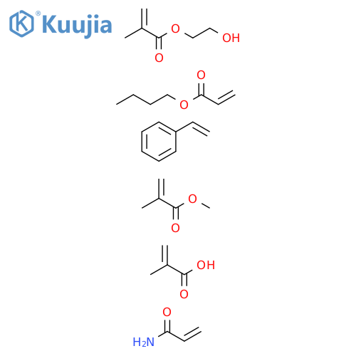 2-Propenoic acid,2-methyl-,polymers,polymer with butyl 2-propenoate,ethenylbenzene,2-hydroxyethyl 2-methyl-2-propenoate,methyl 2-methyl-2-propenoate and 2-propenamide structure