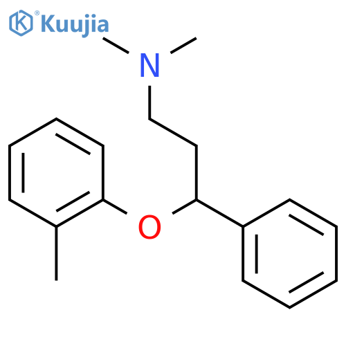 N,N-dimethyl-3-(2-methyl-phenyloxy)-3-phenyl-propanamine structure
