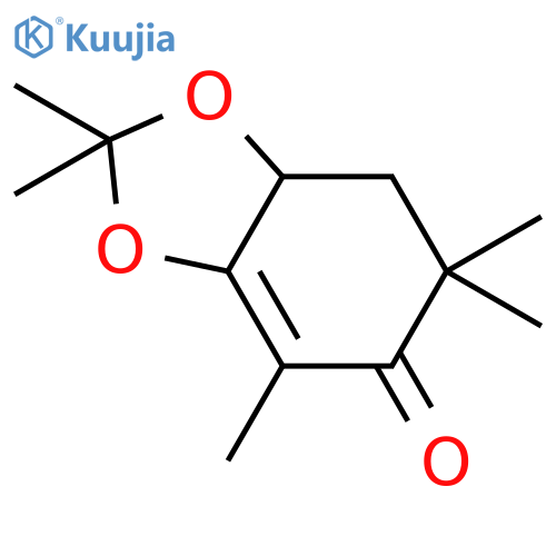 7,7a-Dihydro-2,2,4,6,6-pentamethyl-1,3-benzodioxol-5(6H)-one structure