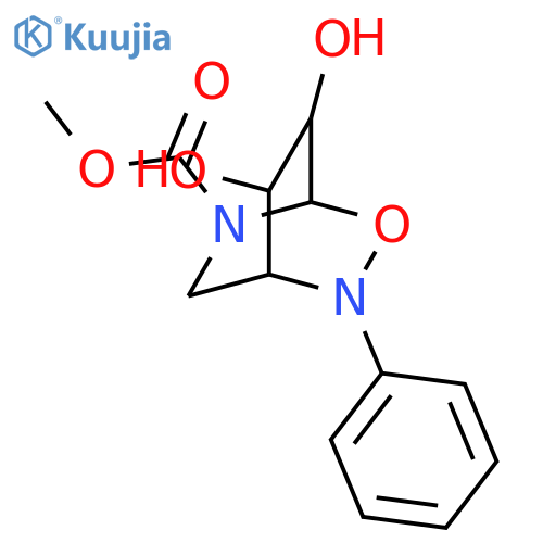 3-Oxa-2,5-diazabicyclo[2.2.2]octane-5-carboxylicacid, 7,8-dihydroxy-2-phenyl-, methyl ester, (1a,4a,7S*,8S*)-(9CI) structure