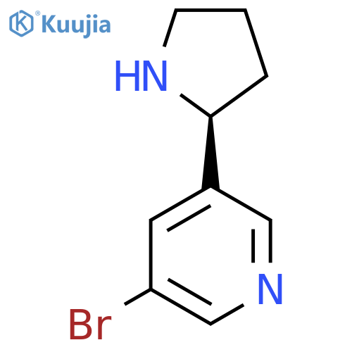 (2S)-5-Bromo-3-(2-pyrrolidinyl)pyridine structure