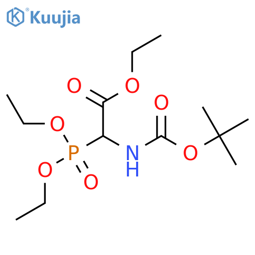 Ethyl 2-diethoxyphosphoryl-2-[(2-methylpropan-2-yl)oxycarbonylamino]acetate structure