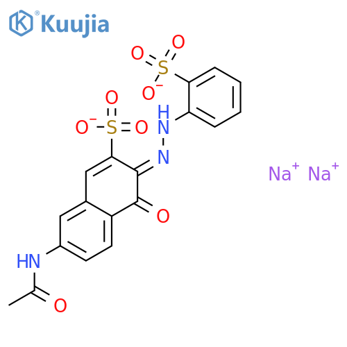 2-Naphthalenesulfonicacid, 7-(acetylamino)-4-hydroxy-3-[2-(2-sulfophenyl)diazenyl]-, sodium salt(1:?) structure