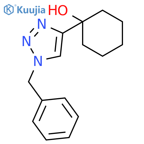 Cyclohexanol, 1-[1-(phenylmethyl)-1H-1,2,3-triazol-4-yl]- structure