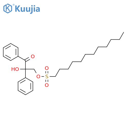 2-hydroxy-3-oxo-2,3-diphenylpropyl dodecane-1-sulphonate structure