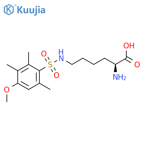 L-LYSINE, N6-[(4-METHOXY-2,3,6-TRIMETHYLPHENYL)SULFONYL]- structure
