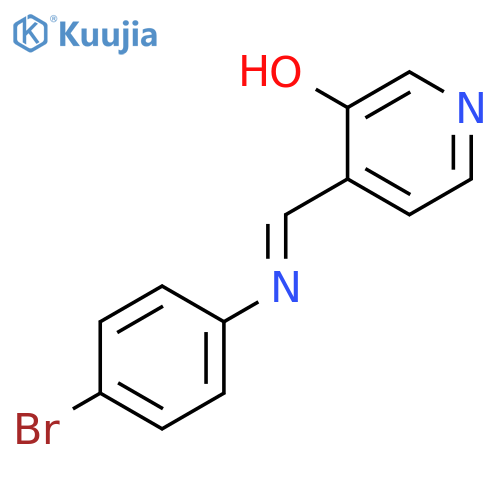 3-Pyridinol, 4-[(E)-[(4-bromophenyl)imino]methyl]- structure