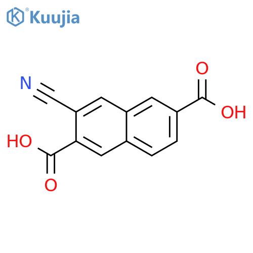 2,6-Naphthalenedicarboxylic acid, 3-cyano- structure