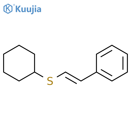 Benzene, [(1E)-2-(cyclohexylthio)ethenyl]- structure