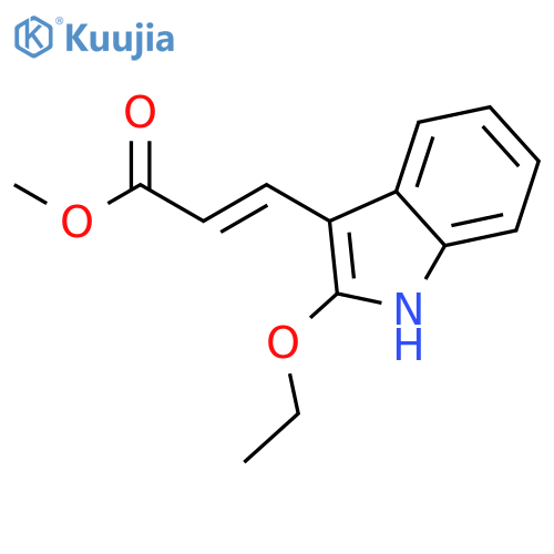 2-Propenoic acid, 3-(2-ethoxy-1H-indol-3-yl)-, methyl ester structure