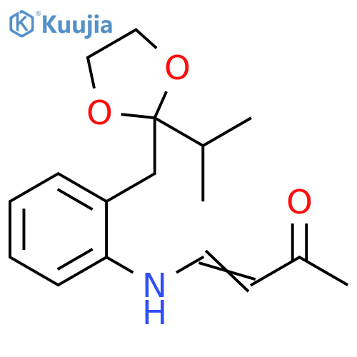 3-Buten-2-one, 4-[[2-[[2-(1-methylethyl)-1,3-dioxolan-2-yl]methyl]phenyl]amino]- structure