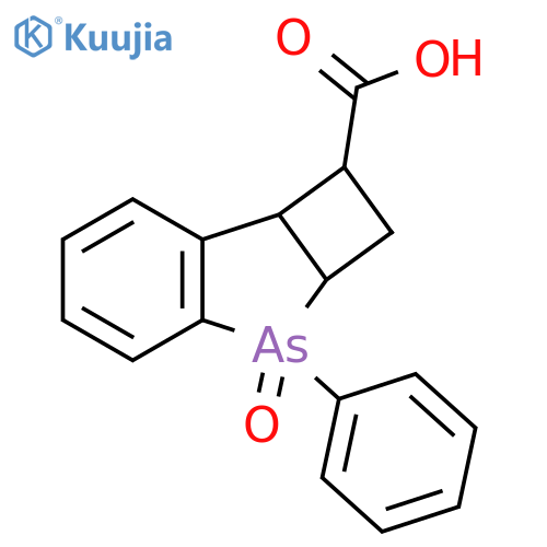 1H-Cyclobut[b]arsindole-1-carboxylic acid, 2,2a,3,7b-tetrahydro-3-phenyl-, 3-oxide structure