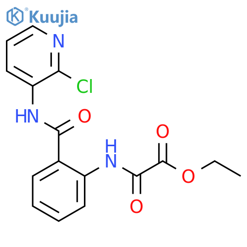 Acetic acid, 2-[[2-[[(2-chloro-3-pyridinyl)amino]carbonyl]phenyl]amino]-2-oxo-, ethyl ester structure