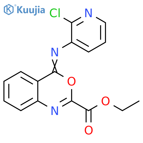 4H-3,1-Benzoxazine-2-carboxylic acid, 4-[(2-chloro-3-pyridinyl)imino]-, ethyl ester structure
