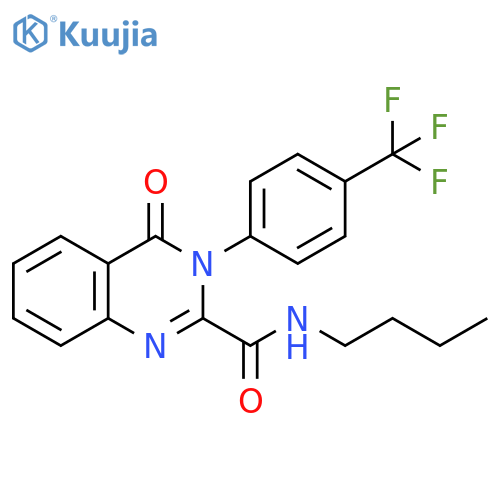 2-Quinazolinecarboxamide, N-butyl-3,4-dihydro-4-oxo-3-[4-(trifluoromethyl)phenyl]- structure