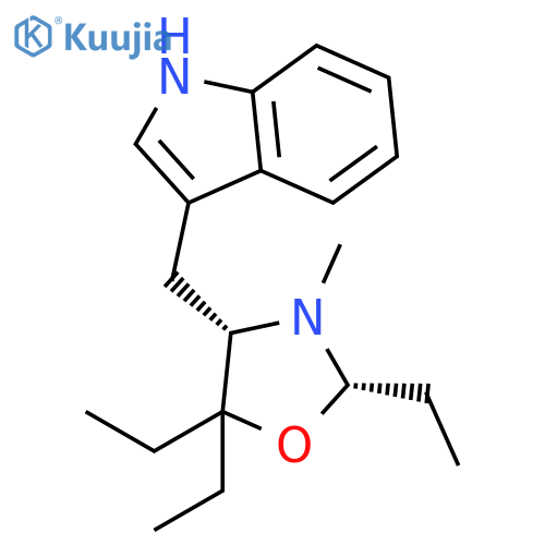 1H-Indole, 3-[[(2S,4S)-2,5,5-triethyl-3-methyl-4-oxazolidinyl]methyl]- structure