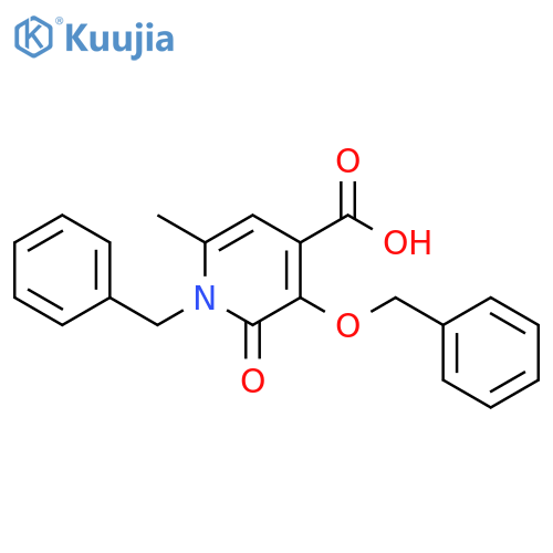 4-Pyridinecarboxylic acid, 1,2-dihydro-6-methyl-2-oxo-3-(phenylmethoxy)-1-(phenylmethyl)- structure