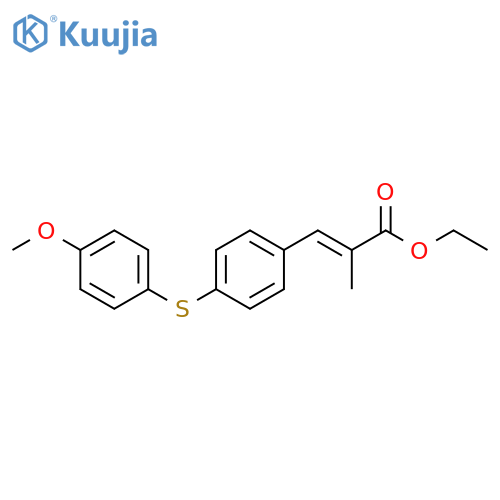2-Propenoic acid, 3-[4-[(4-methoxyphenyl)thio]phenyl]-2-methyl-, ethyl ester, (2E)- structure