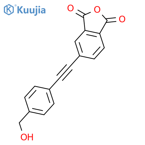 1,3-Isobenzofurandione, 5-[[4-(hydroxymethyl)phenyl]ethynyl]- structure
