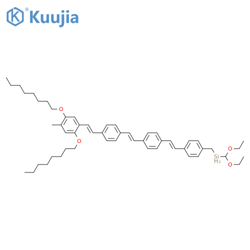 Silane,  diethoxymethyl[[4-[2-[4-[2-[4-[2-[4-methyl-2,5-bis(octyloxy)phenyl]ethenyl  ]phenyl]ethenyl]phenyl]ethenyl]phenyl]methyl]- structure