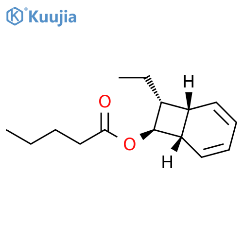 Pentanoic acid, (1S,6S,7S,8R)-8-ethylbicyclo[4.2.0]octa-2,4-dien-7-ylester structure