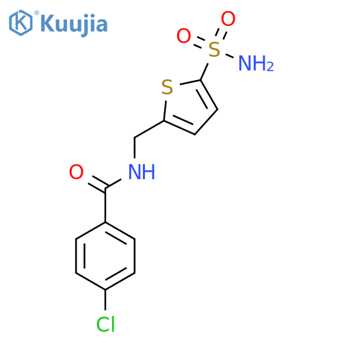 Benzamide, N-[[5-(aminosulfonyl)-2-thienyl]methyl]-4-chloro- structure