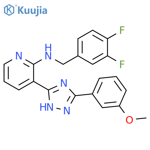2-Pyridinamine, N-[(3,4-difluorophenyl)methyl]-3-[3-(3-methoxyphenyl)-1H-1,2,4-triazol-5-yl]- structure