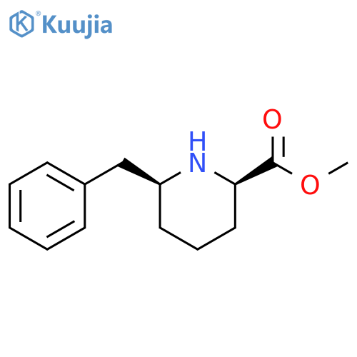 2-Piperidinecarboxylic acid, 6-(phenylmethyl)-, methyl ester, (2R,6S)-rel- structure