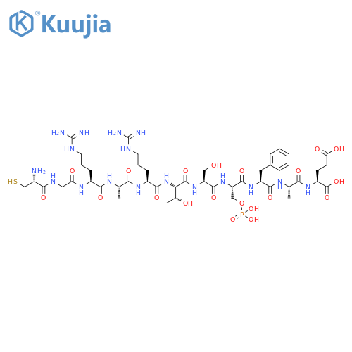 L-Glutamic acid,L-cysteinylglycyl-L-arginyl-L-alanyl-L-arginyl-O-phosphono-L-threonyl-L-seryl-L-seryl-L-phenylalanyl-L-alanyl- structure